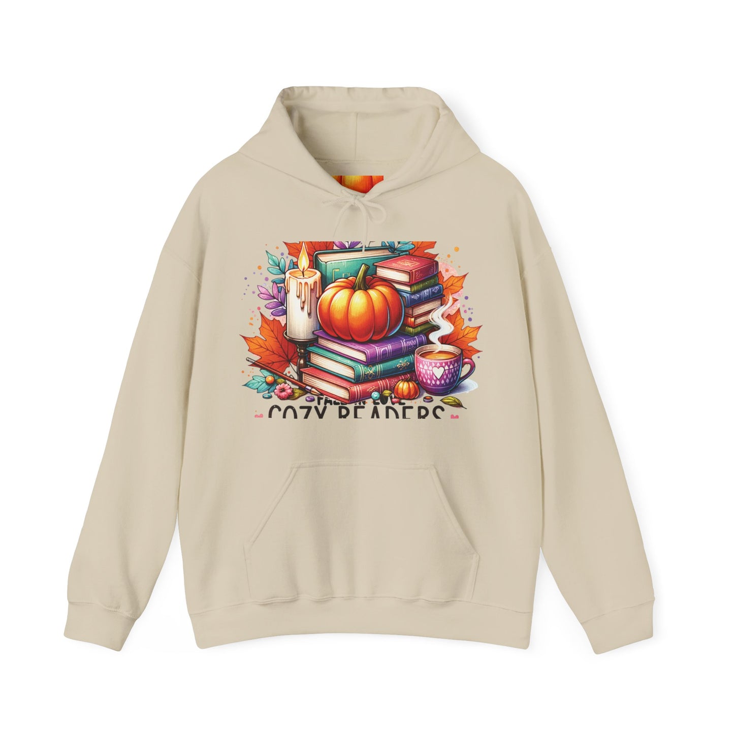 Copy of Cozy reader book society,  Unisex Heavy Blend™ Hooded Sweatshirt (no side arm design)