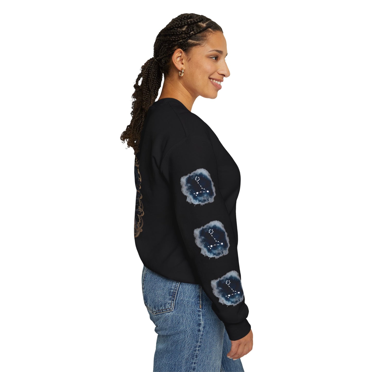 Pisces , ™ Crewneck Sweatshirt ( side arm design)