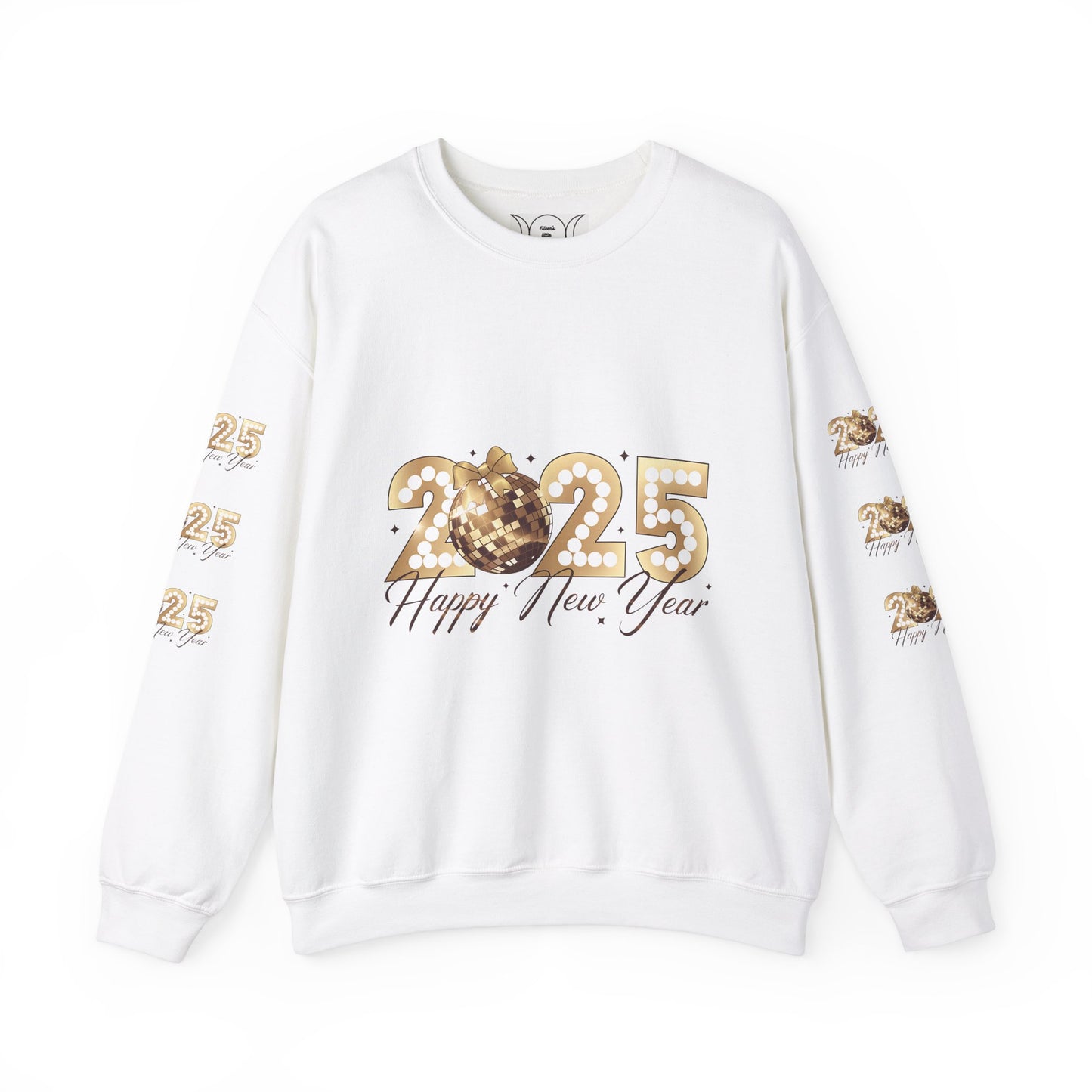 Happy year, Unisex Heavy Blend™ Crewneck Sweatshirt (sleeve design)