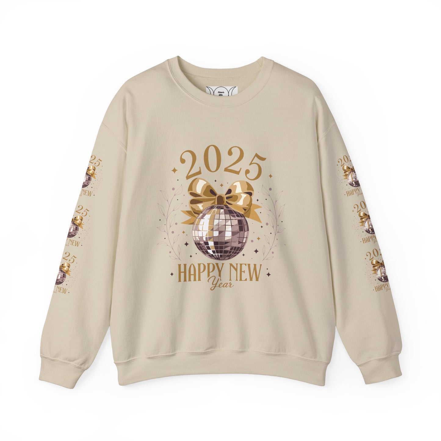 Happy year, Unisex Heavy Blend™ Crewneck Sweatshirt ( sleeve design)