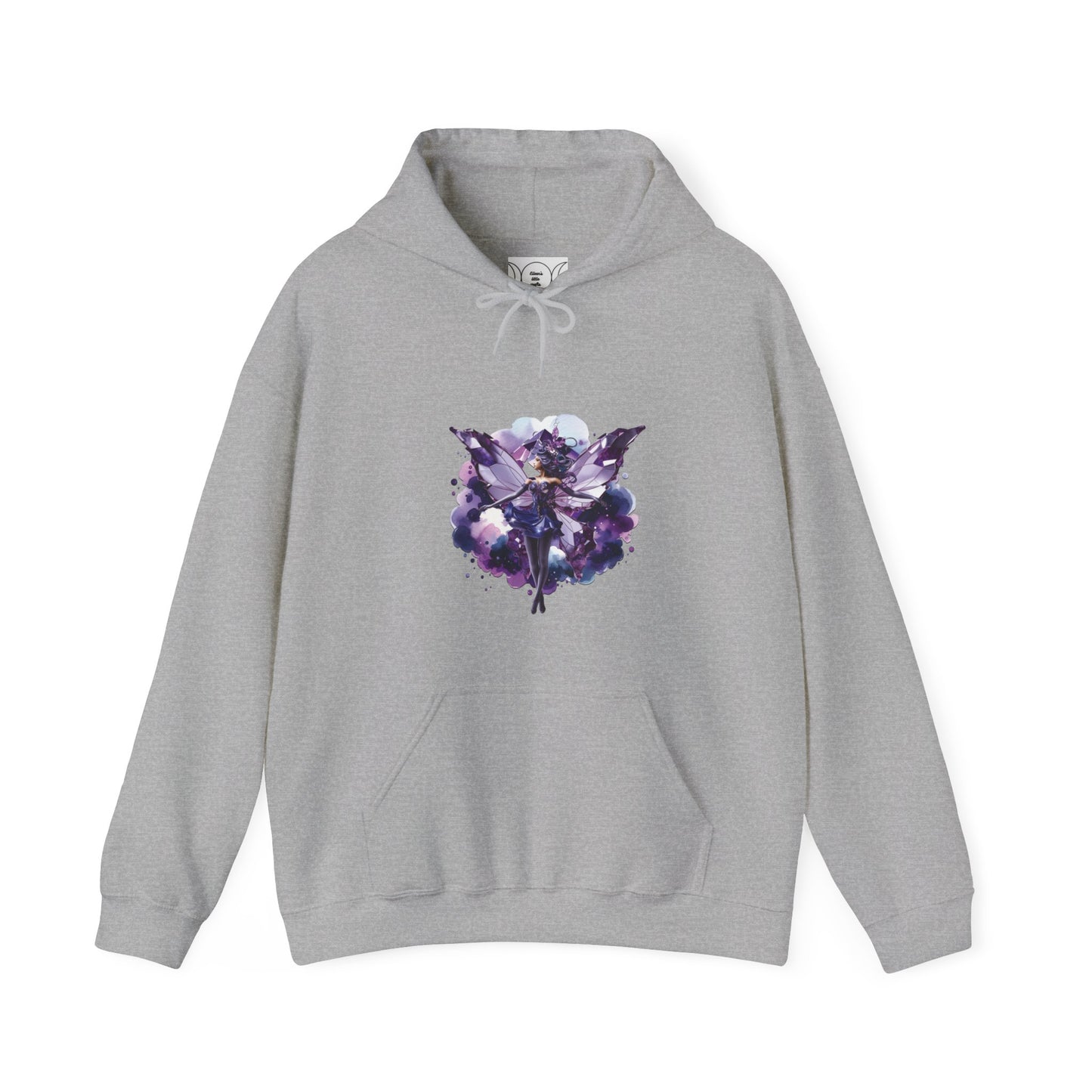 February amethyst fairy, Unisex Heavy Blend™ Hooded Sweatshirt ( no side arm design)