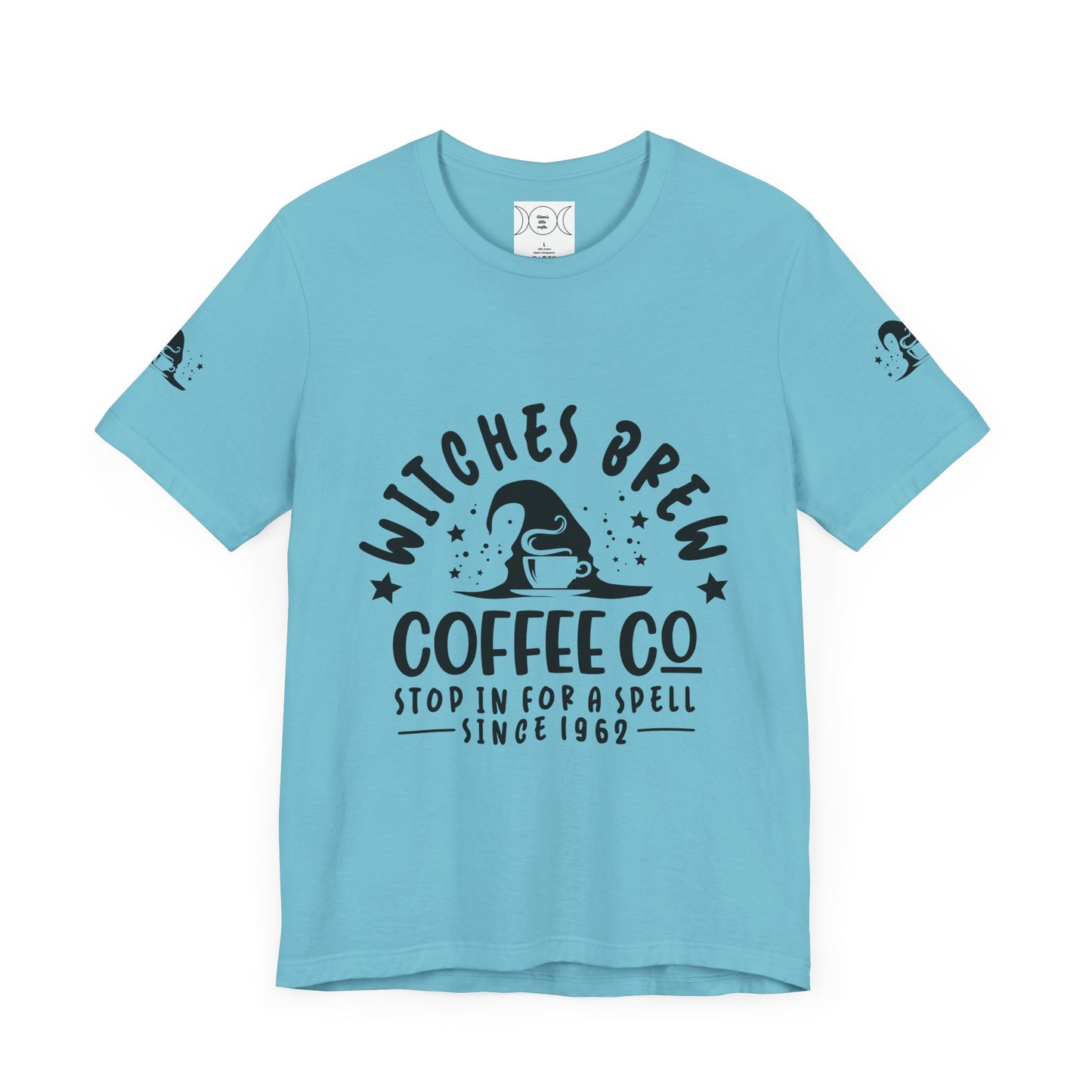 Witch’s brew, Unisex Jersey Short Sleeve Tee (sleeve design)