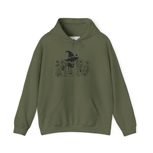 Cozy boo reading,  Unisex Heavy Blend™ Hooded Sweatshirt (no side arm design)