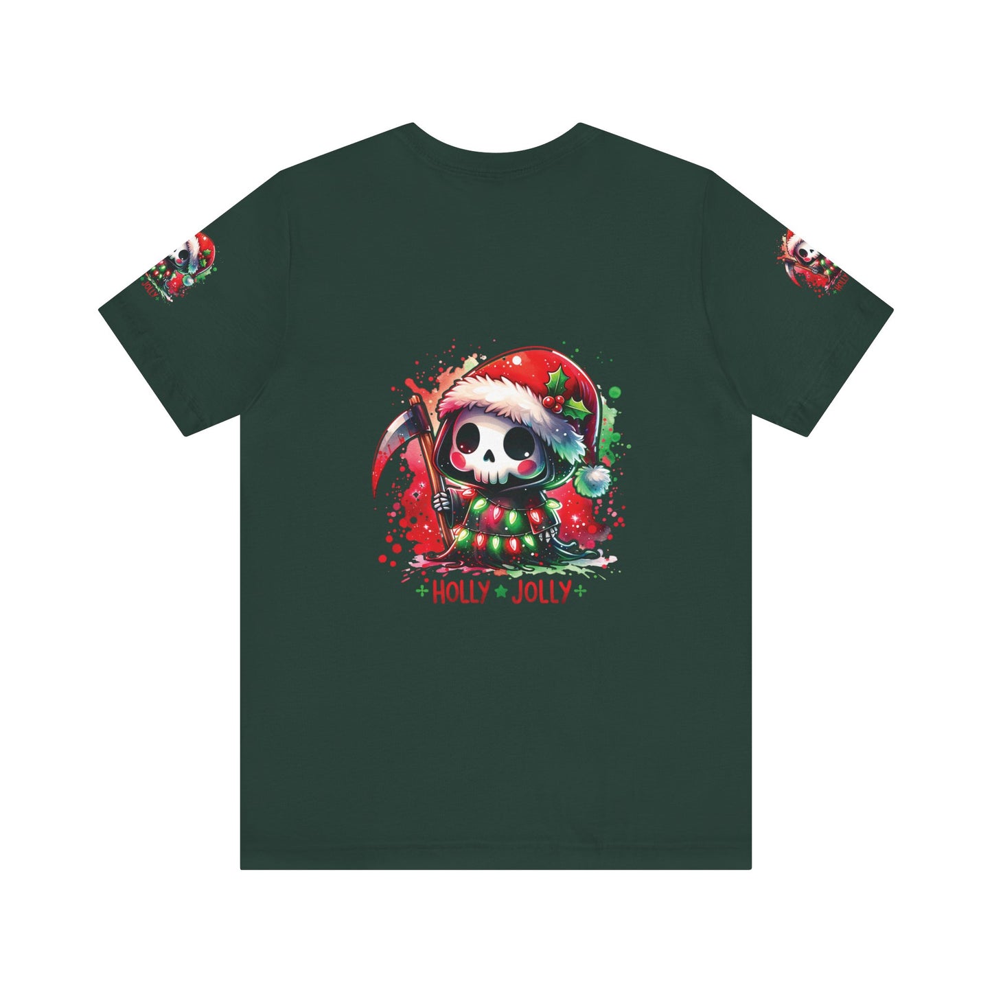 Copy of Holly jolly , Unisex Jersey Short Sleeve Tee ( sleeve design)