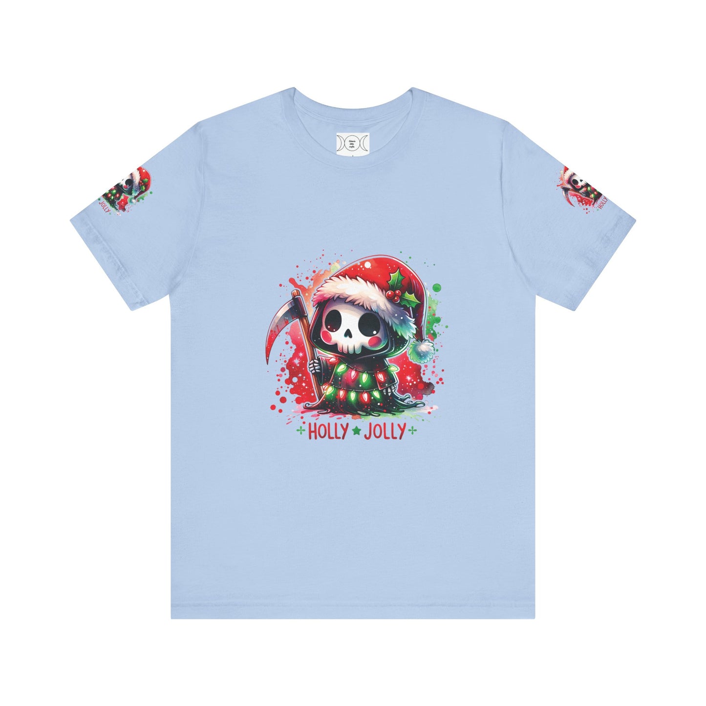 Copy of Holly jolly , Unisex Jersey Short Sleeve Tee ( sleeve design)