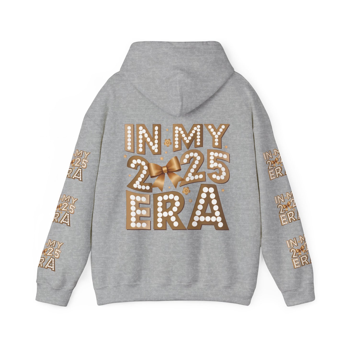 In my 2025 era , Unisex Heavy Blend™ Hooded Sweatshirt (sleeve arm design)