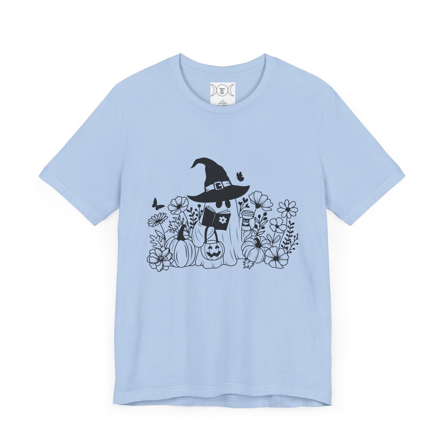 Cozy boo reading, Unisex Jersey Short Sleeve Tee ( No sleeve design)