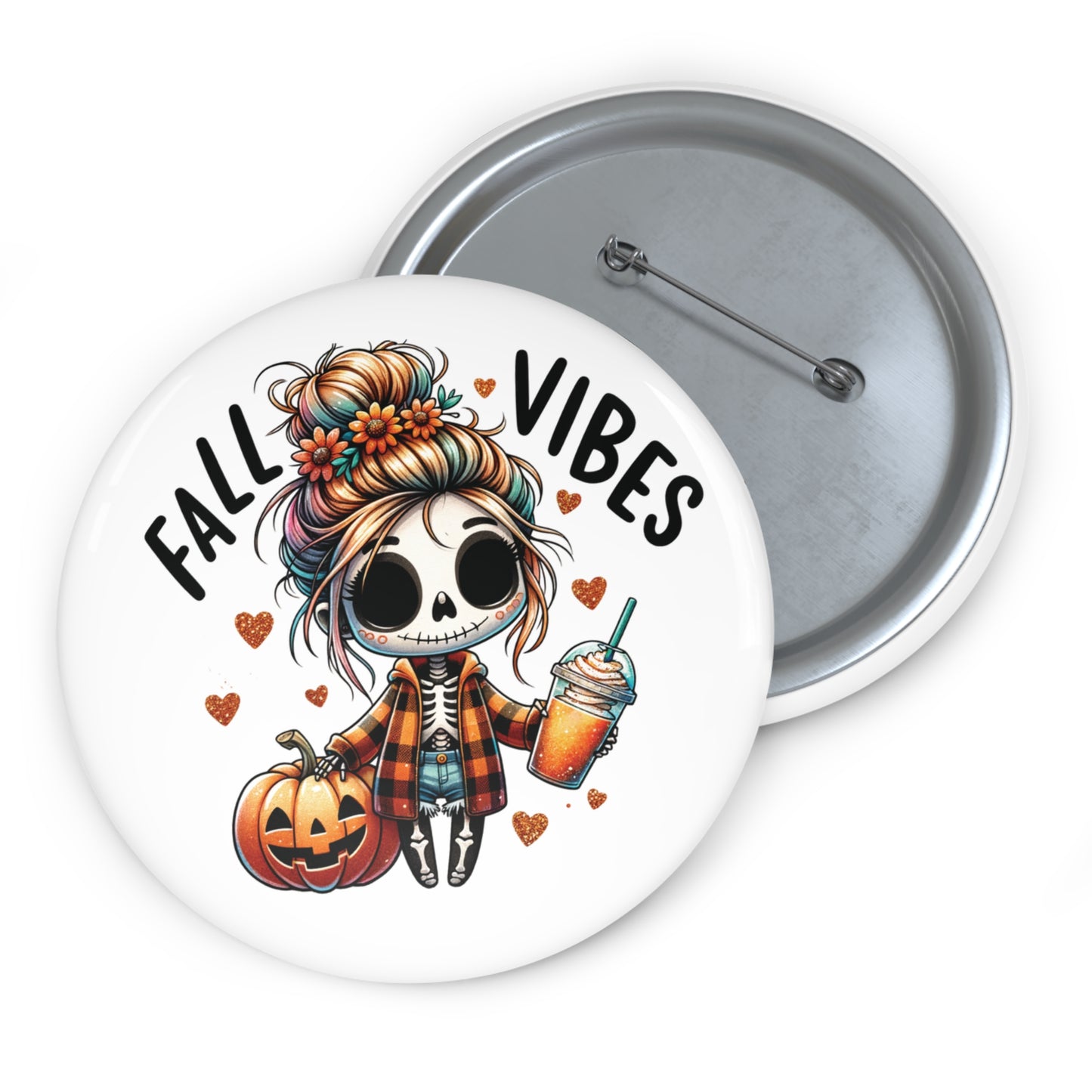 Fall vibes, Custom Pin Buttons