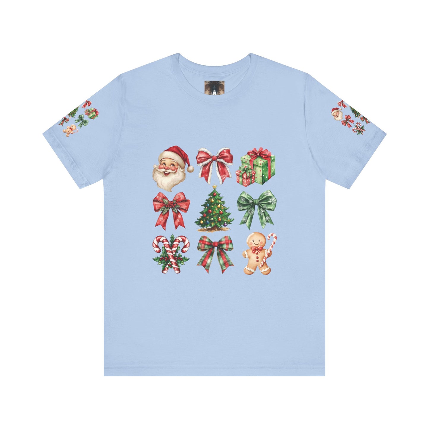 Christmas and bows, Unisex Jersey Short Sleeve Tee