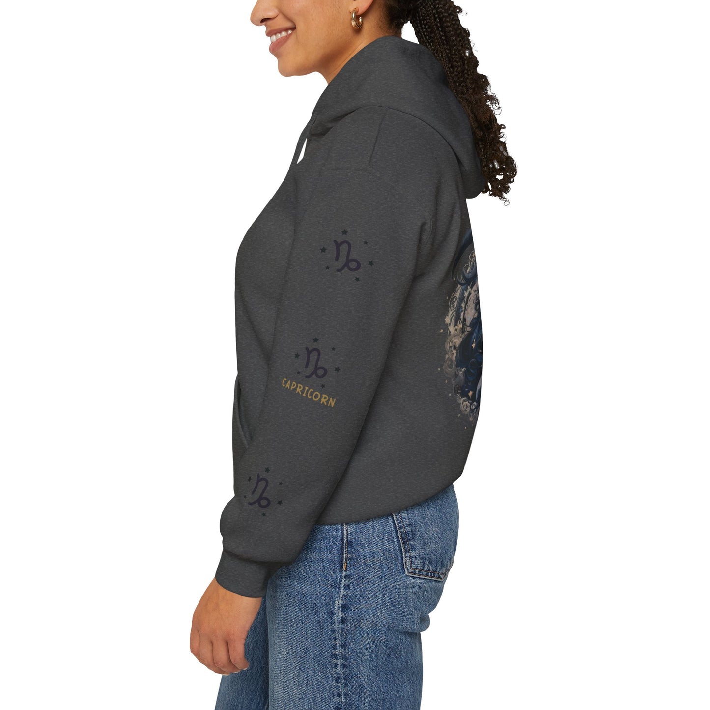 Capricorn,  Unisex Heavy Blend™ Hooded Sweatshirt (no side arm design)