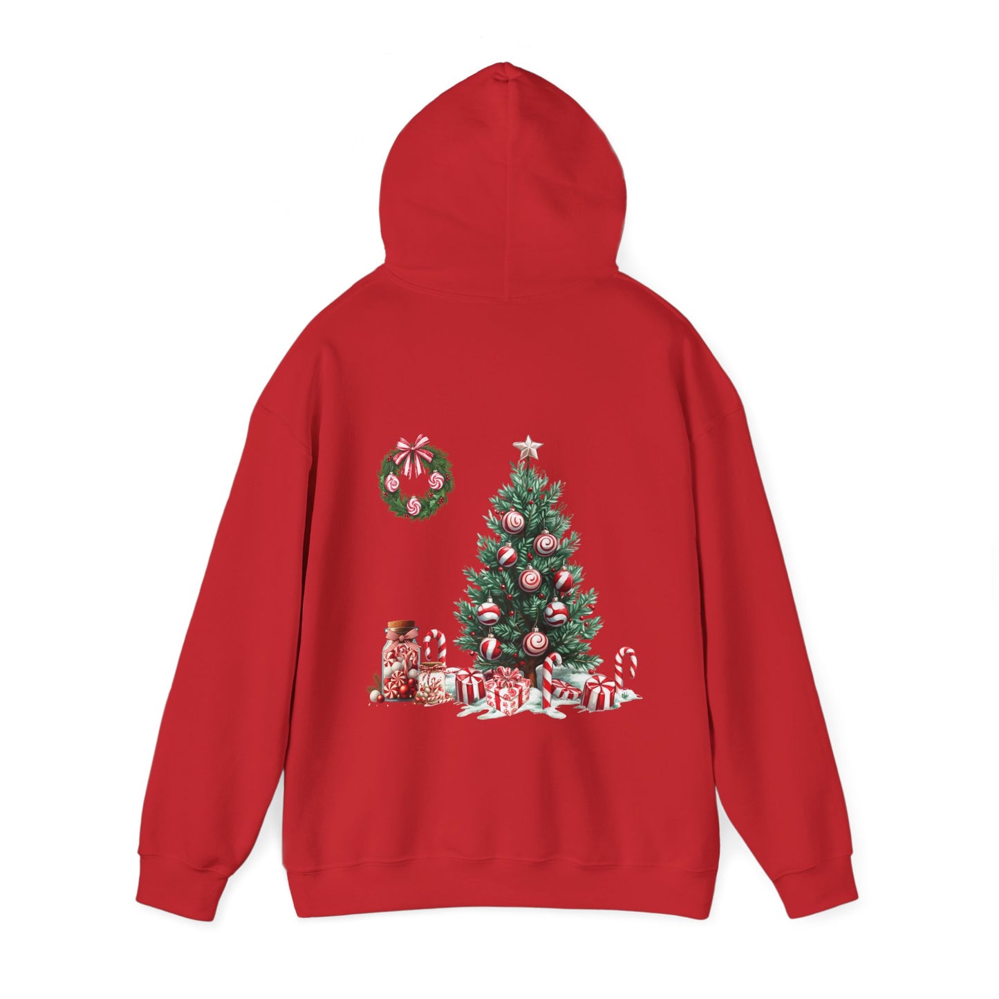 Peppermint Christmas ,  Unisex Heavy Blend™ Hooded Sweatshirt (no side arm design)