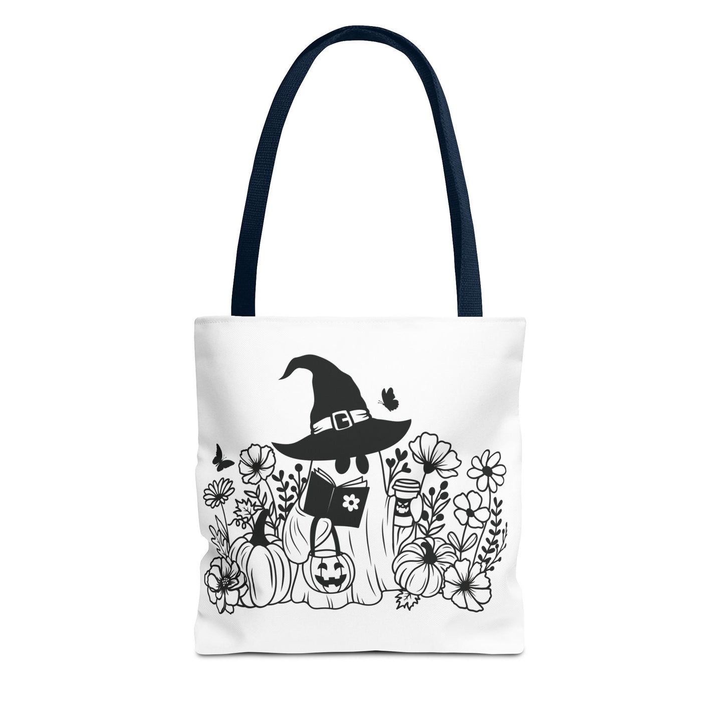 Cozy boo reading, Tote Bag (AOP)