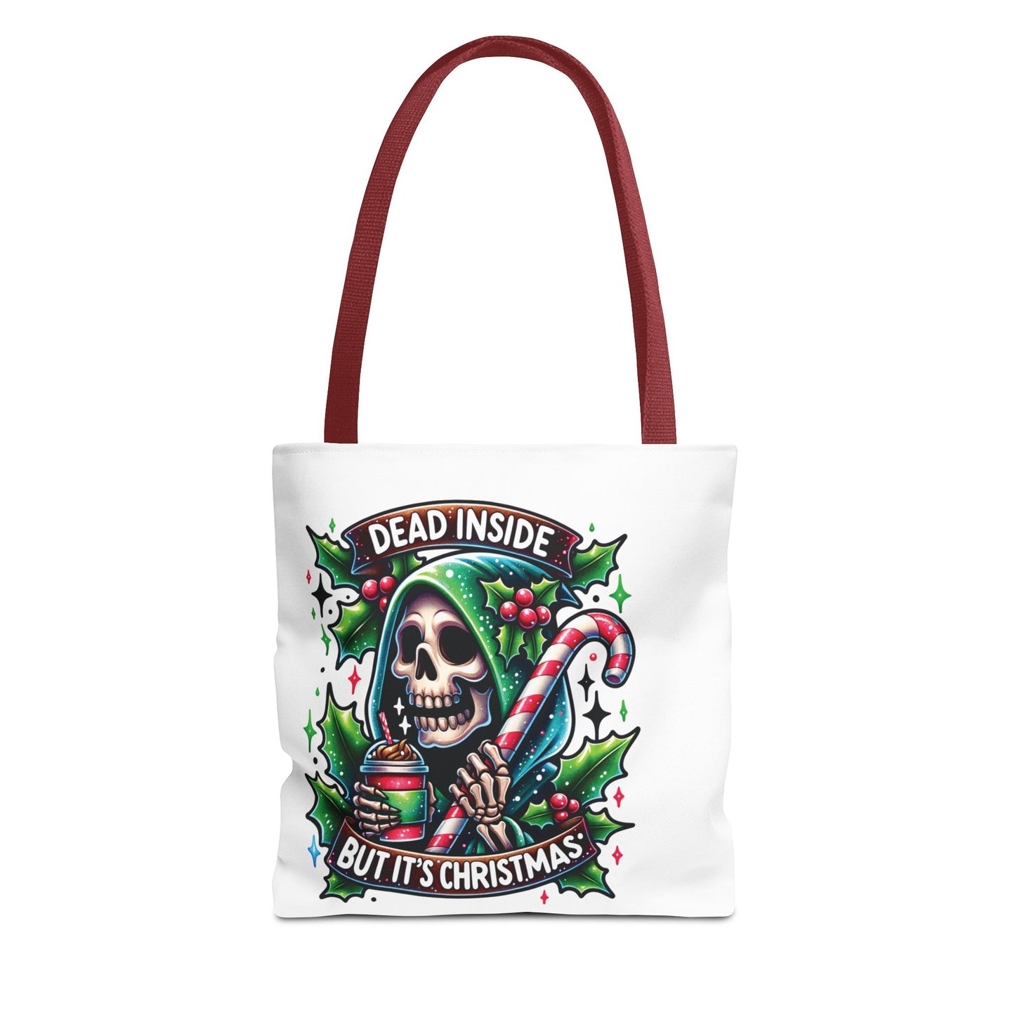 Dead inside but it’s Christmas, Tote Bag (AOP)