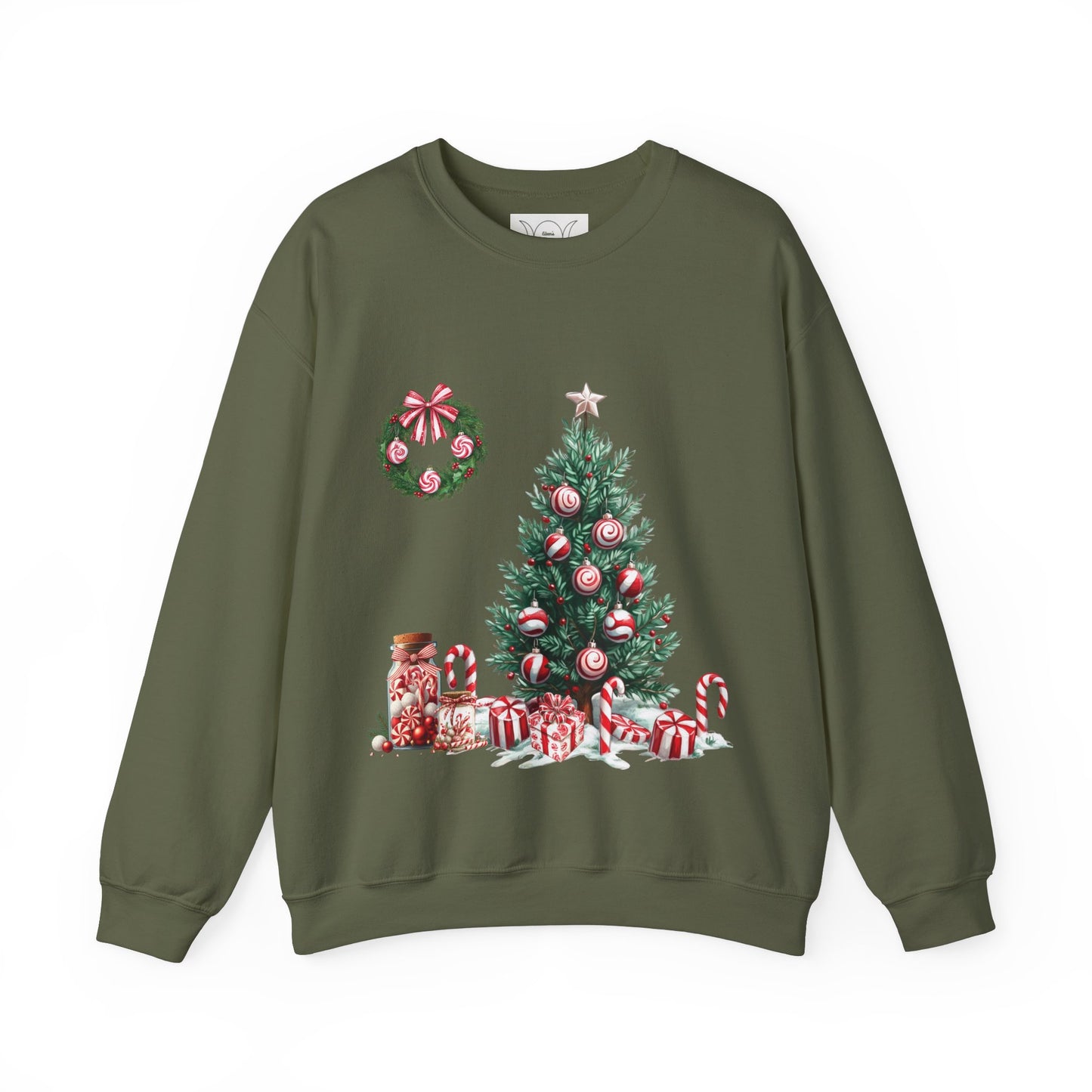 Peppermint Christmas , ™ Crewneck Sweatshirt ( no sleeve design )