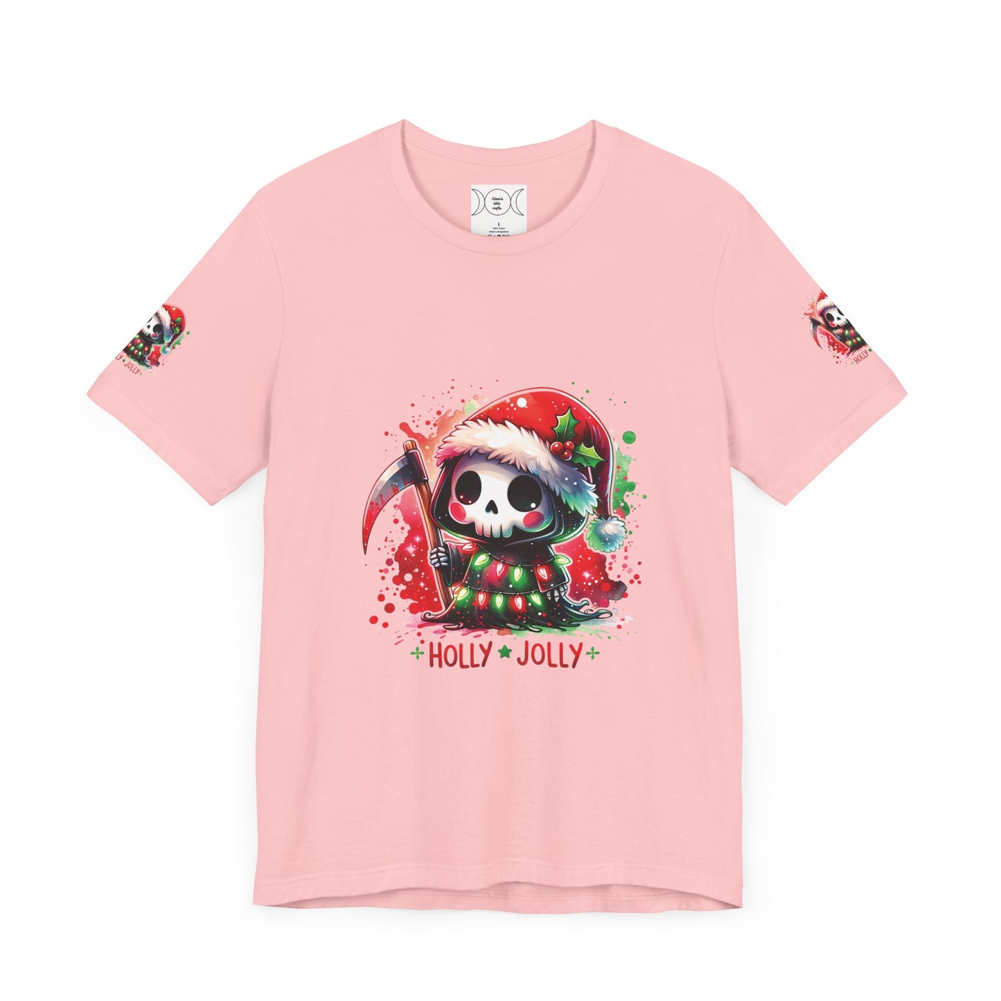 Copy of Holly jolly , Unisex Jersey Short Sleeve Tee ( sleeve design)