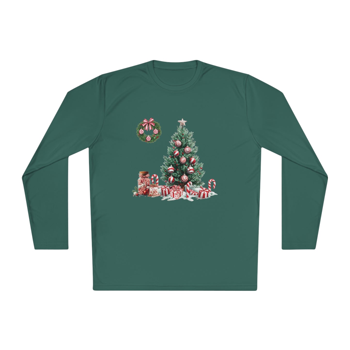 Peppermint Christmas,  Unisex Lightweight Long Sleeve Tee