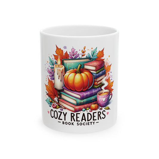 Cozy reader book society,  Ceramic Mug 11oz & 15 oz