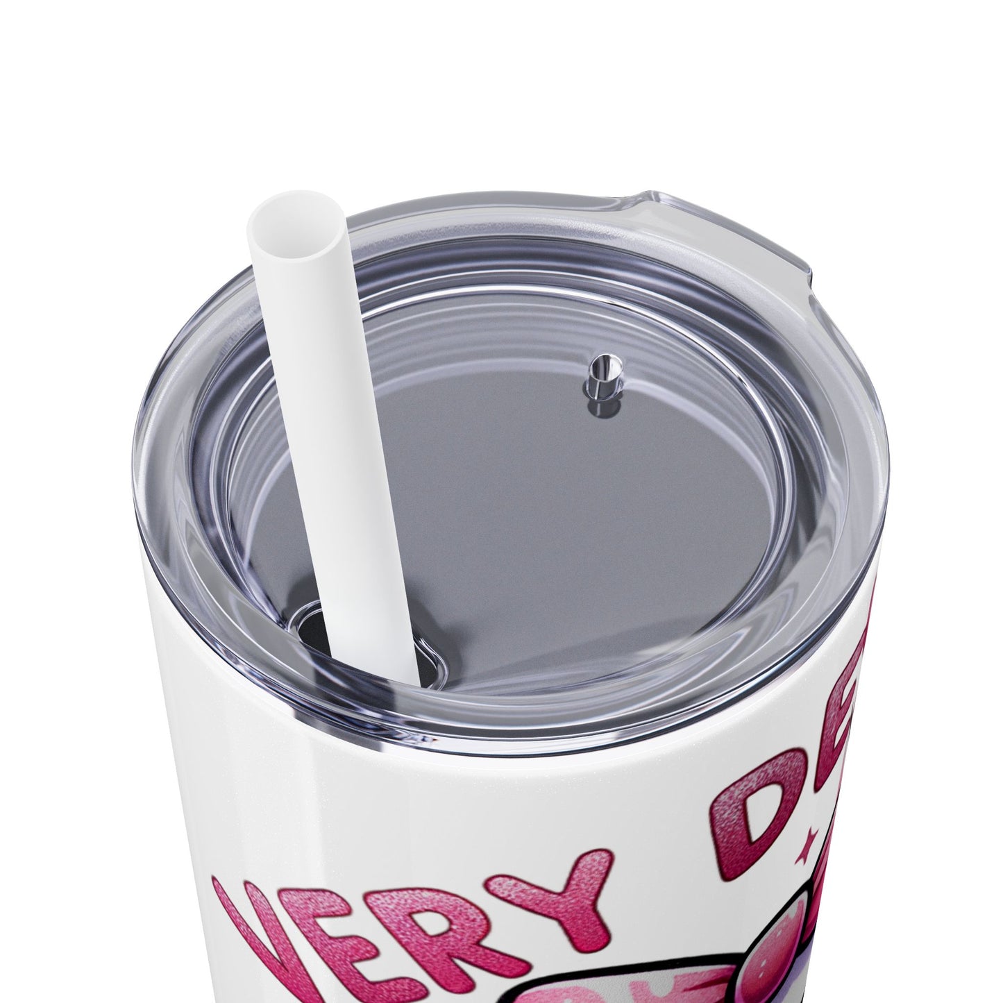 Very demure, Skinny Tumbler with Straw, 20oz