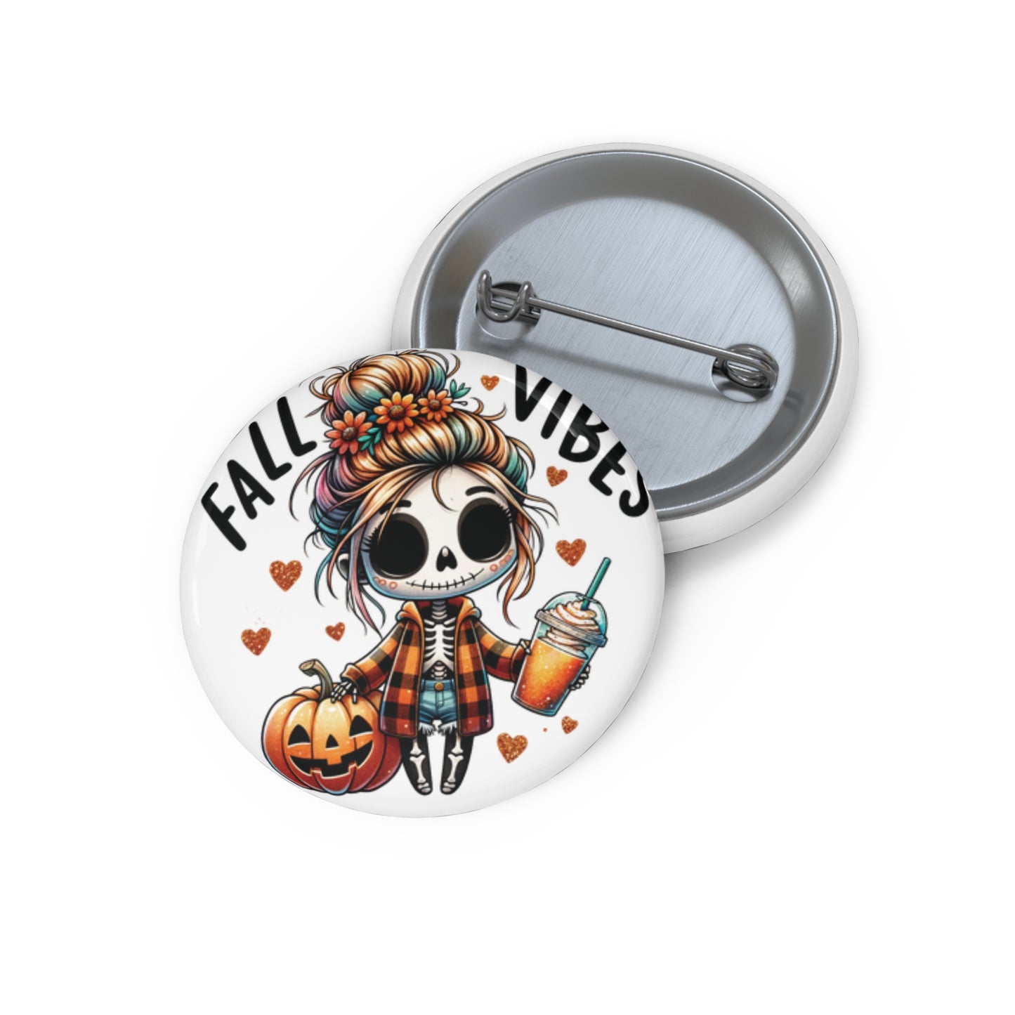 Fall vibes, Custom Pin Buttons