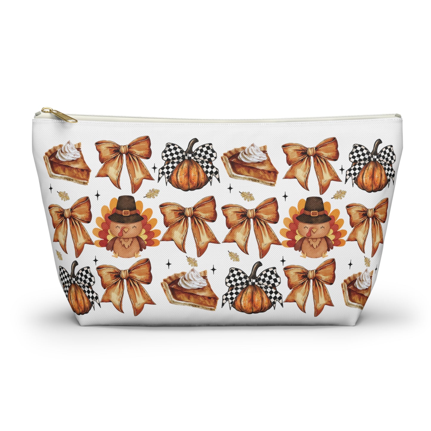 Thanksgiving and bows,  Accessory Pouch w T-bottoms