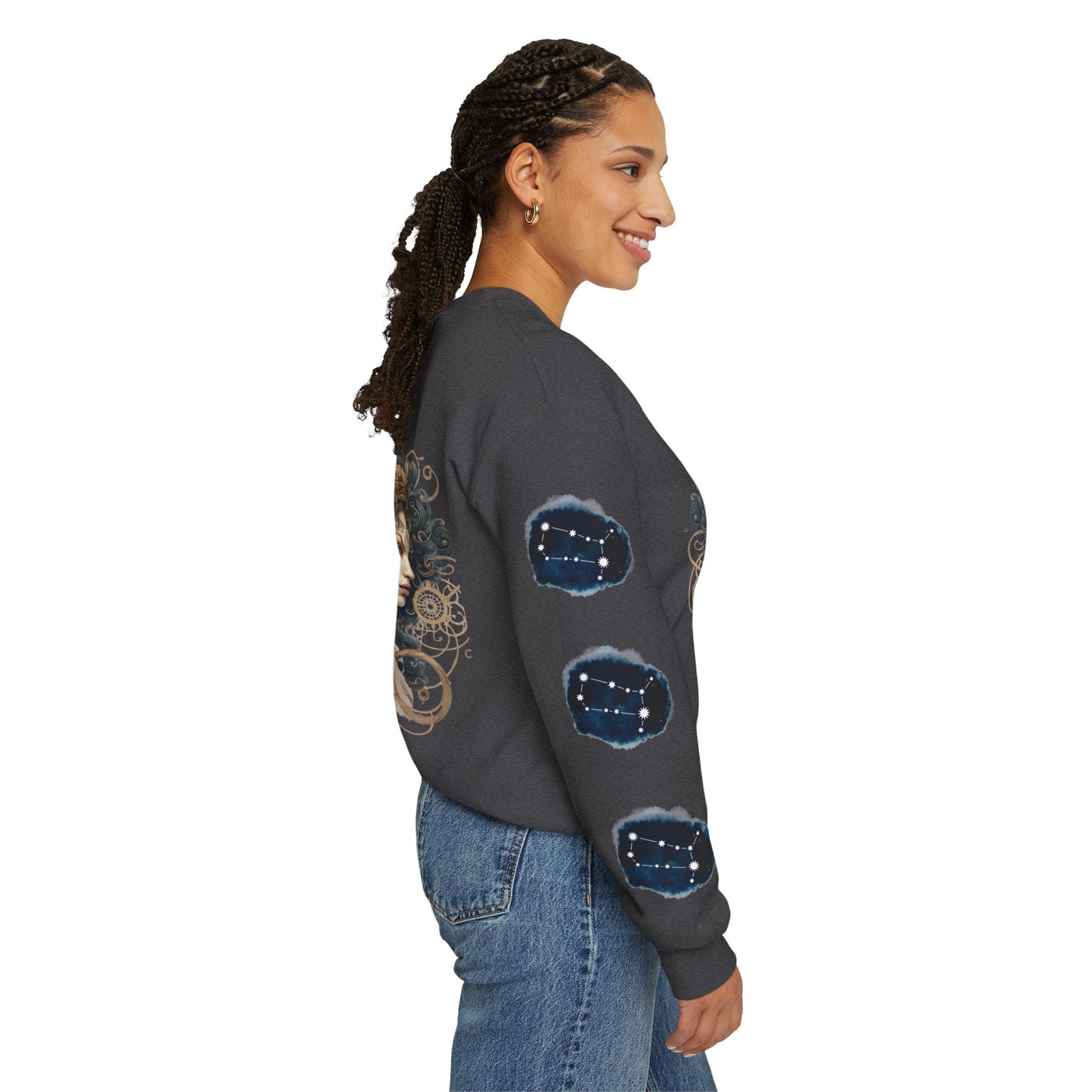 Gemini , ™ Crewneck Sweatshirt ( side arm design)