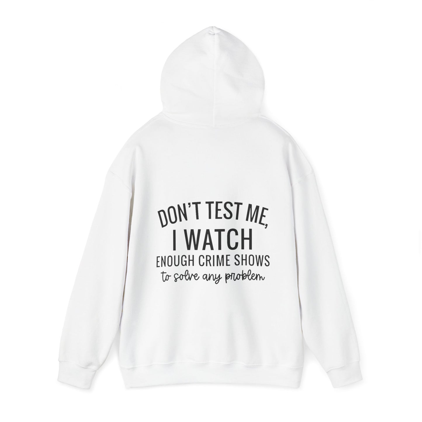 True crime watcher, Unisex Heavy Blend™ Hooded Sweatshirt (no side arm design)