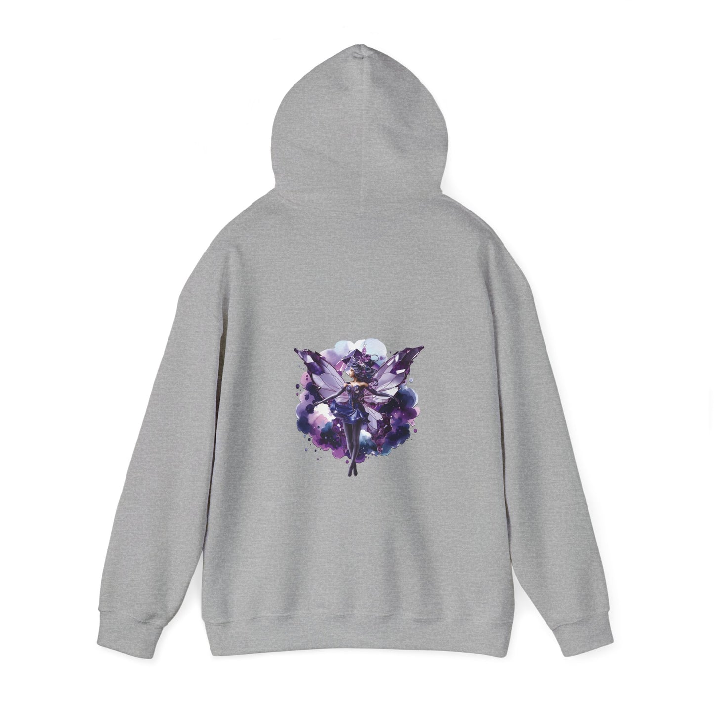 February amethyst fairy, Unisex Heavy Blend™ Hooded Sweatshirt ( no side arm design)