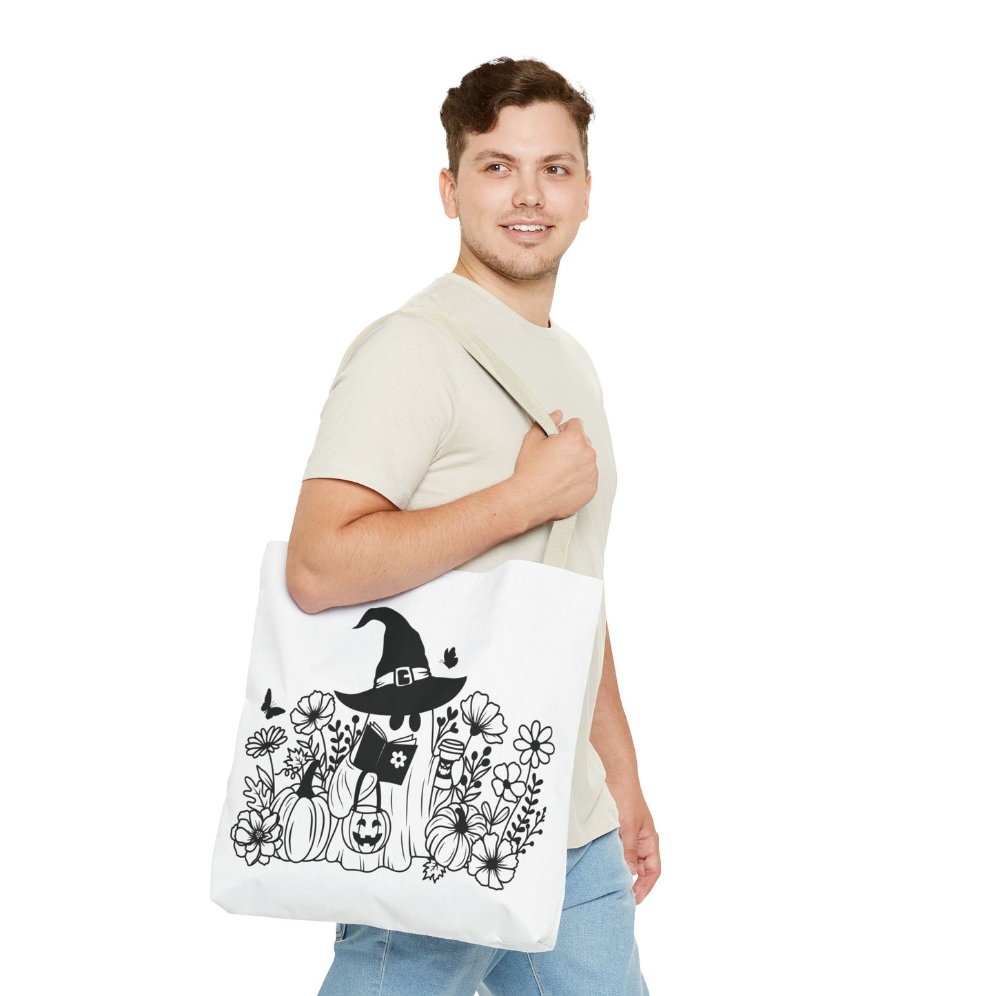 Cozy boo reading, Tote Bag (AOP)