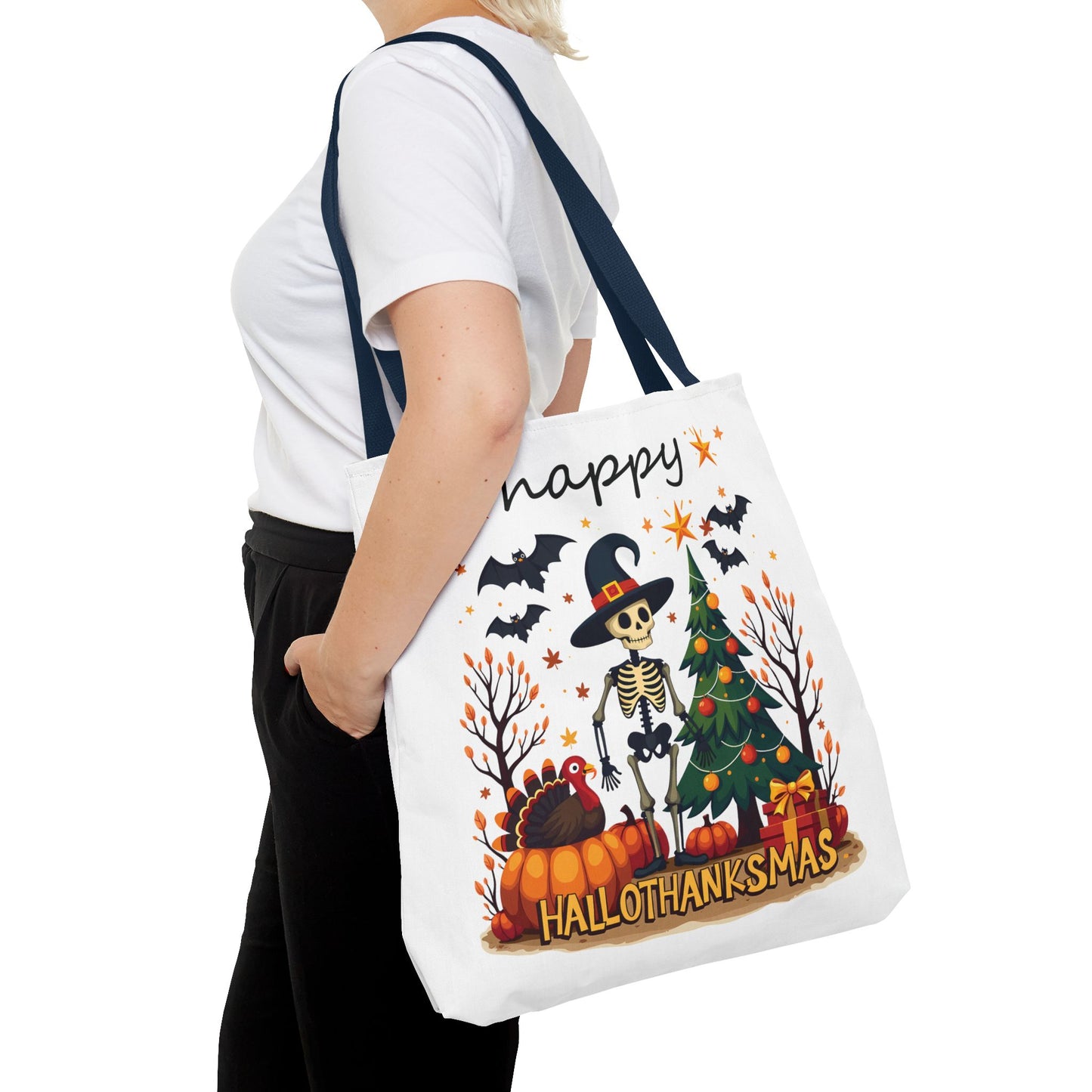 Happy hellothanksmas, Tote Bag (AOP)