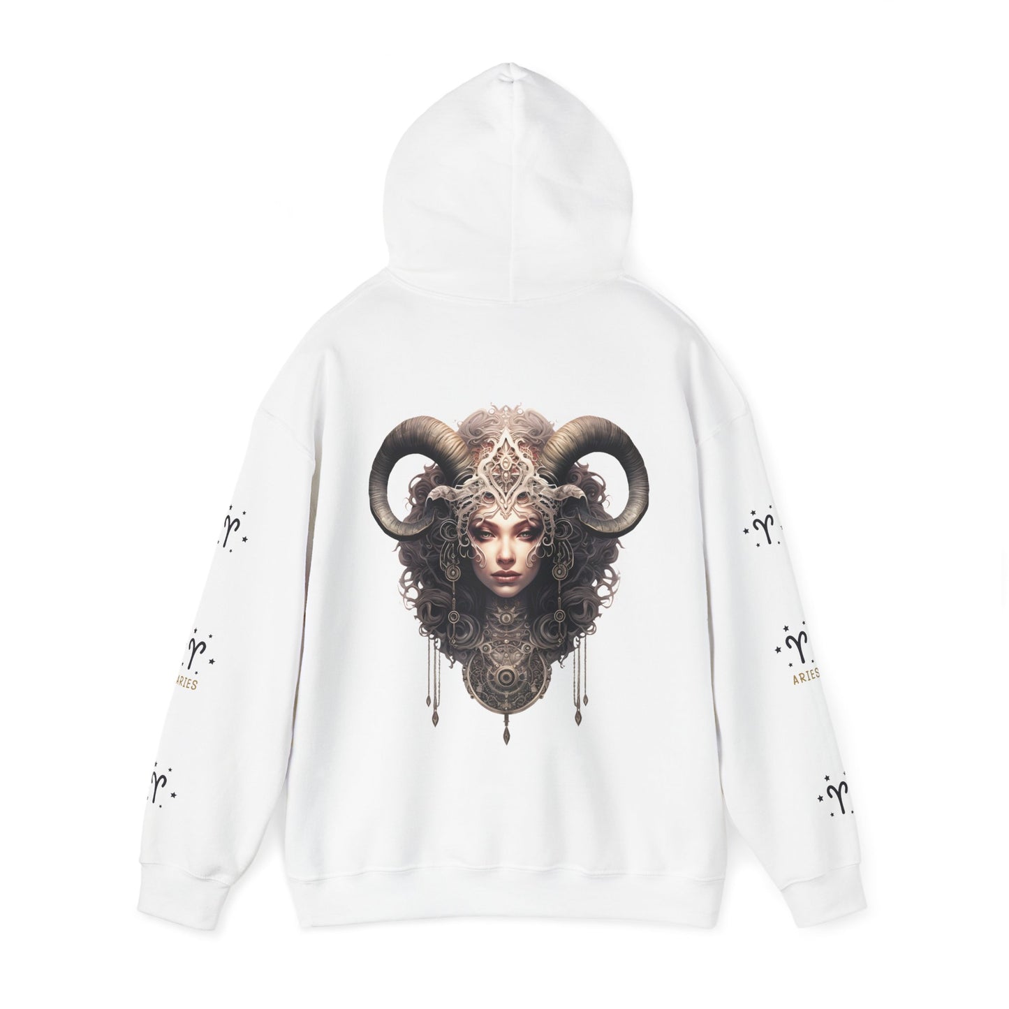 Aries,  Unisex Heavy Blend™ Hooded Sweatshirt (no side arm design)