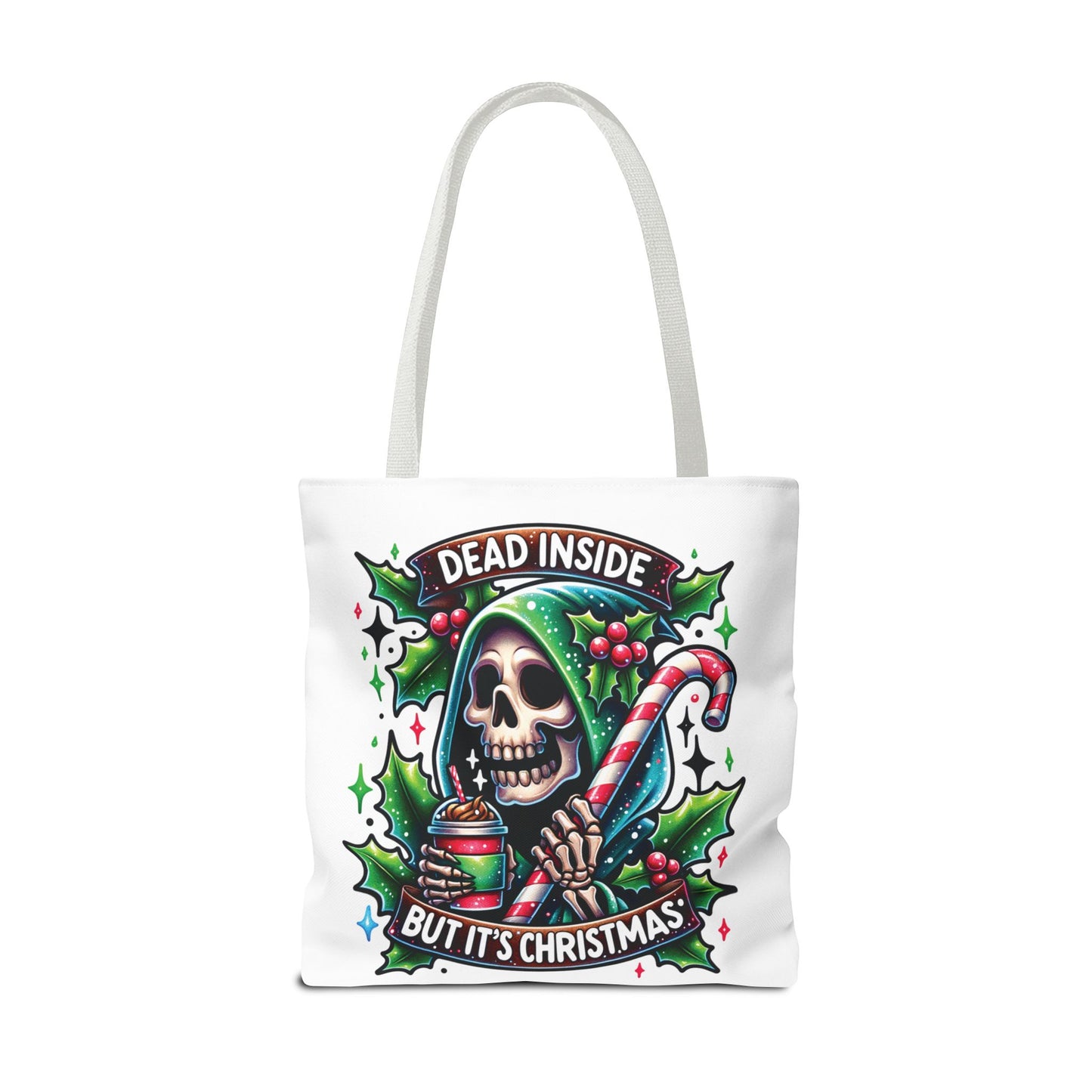 Dead inside but it’s Christmas, Tote Bag (AOP)