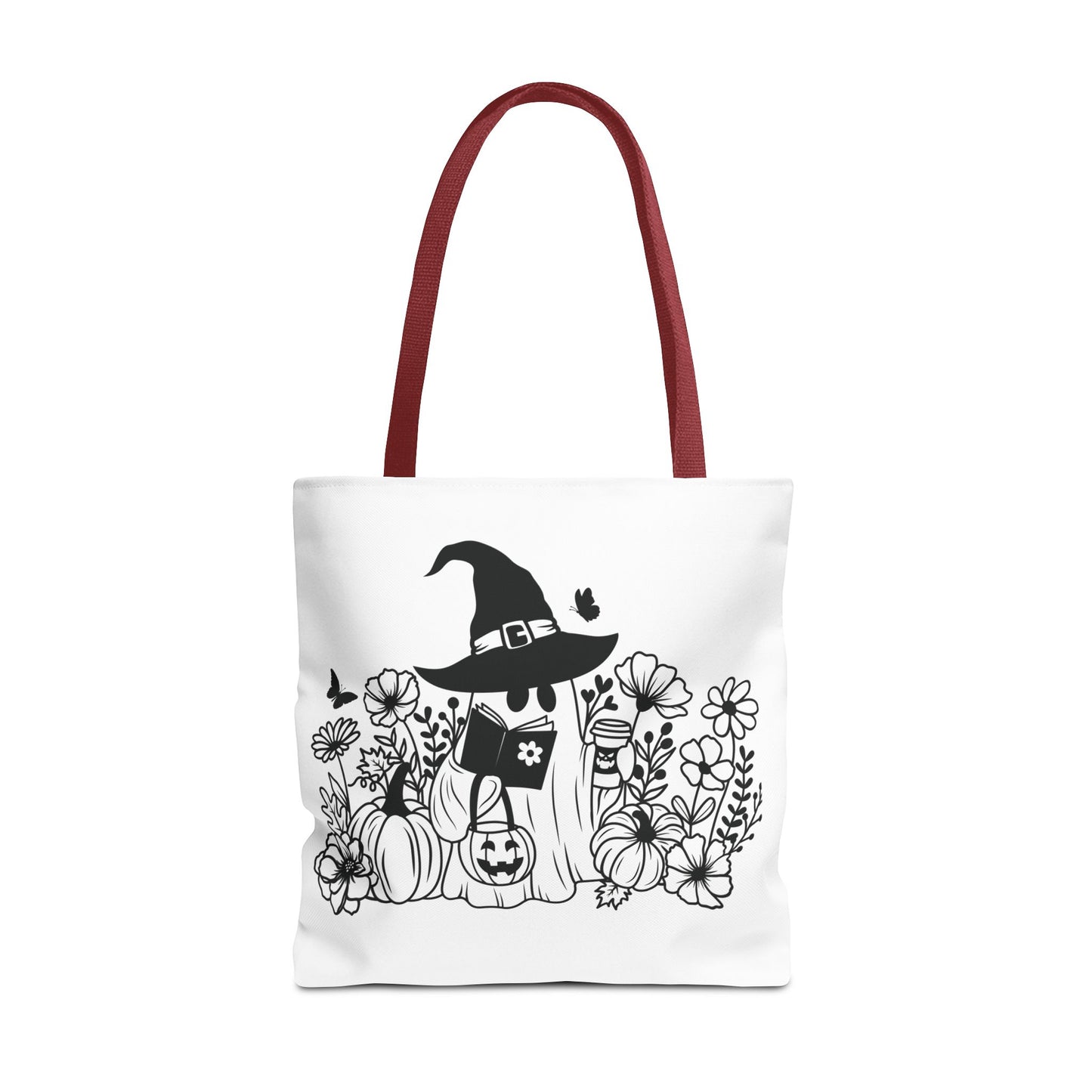 Cozy boo reading, Tote Bag (AOP)