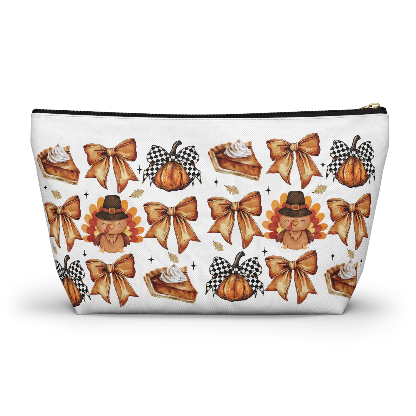 Thanksgiving and bows,  Accessory Pouch w T-bottoms