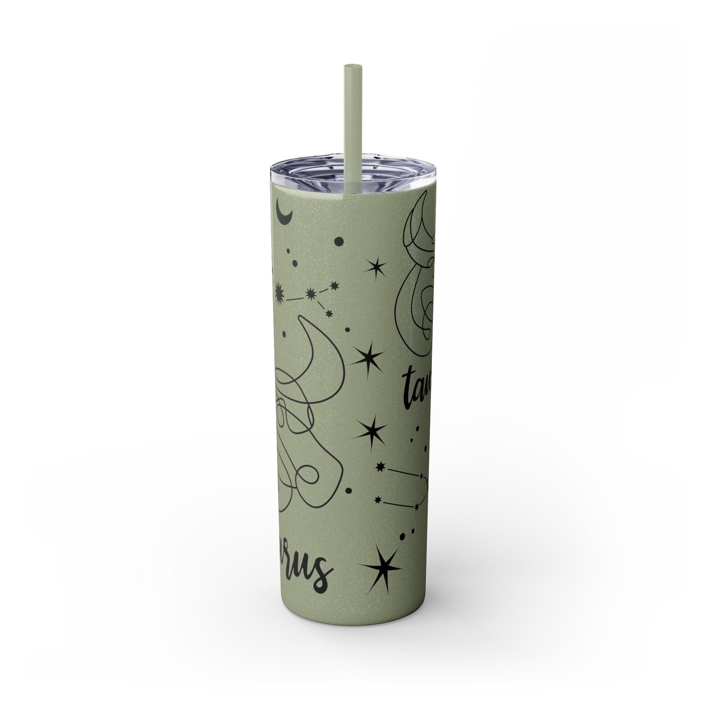 Taurus, Skinny Tumbler with Straw, 20oz