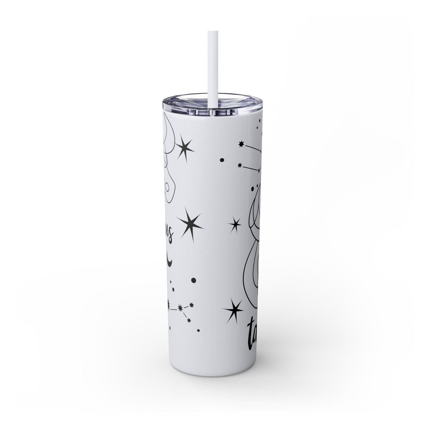 Taurus, Skinny Tumbler with Straw, 20oz