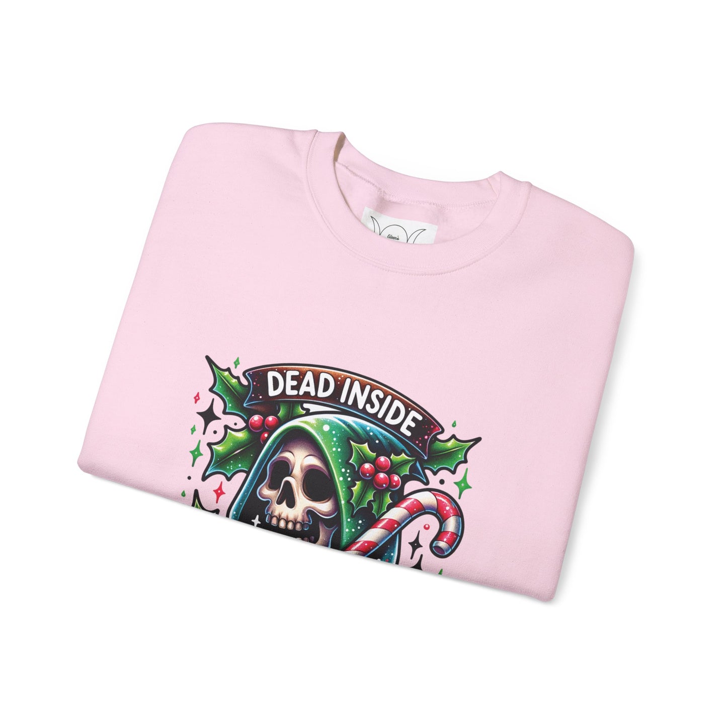 Dead inside but it’s Christmas, ™ Crewneck Sweatshirt ( sleeve design )