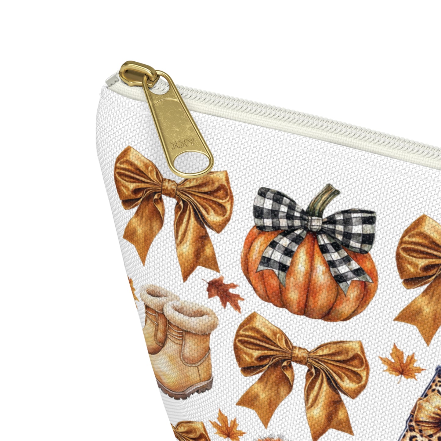 Fall and bows,  Accessory Pouch w T-bottoms