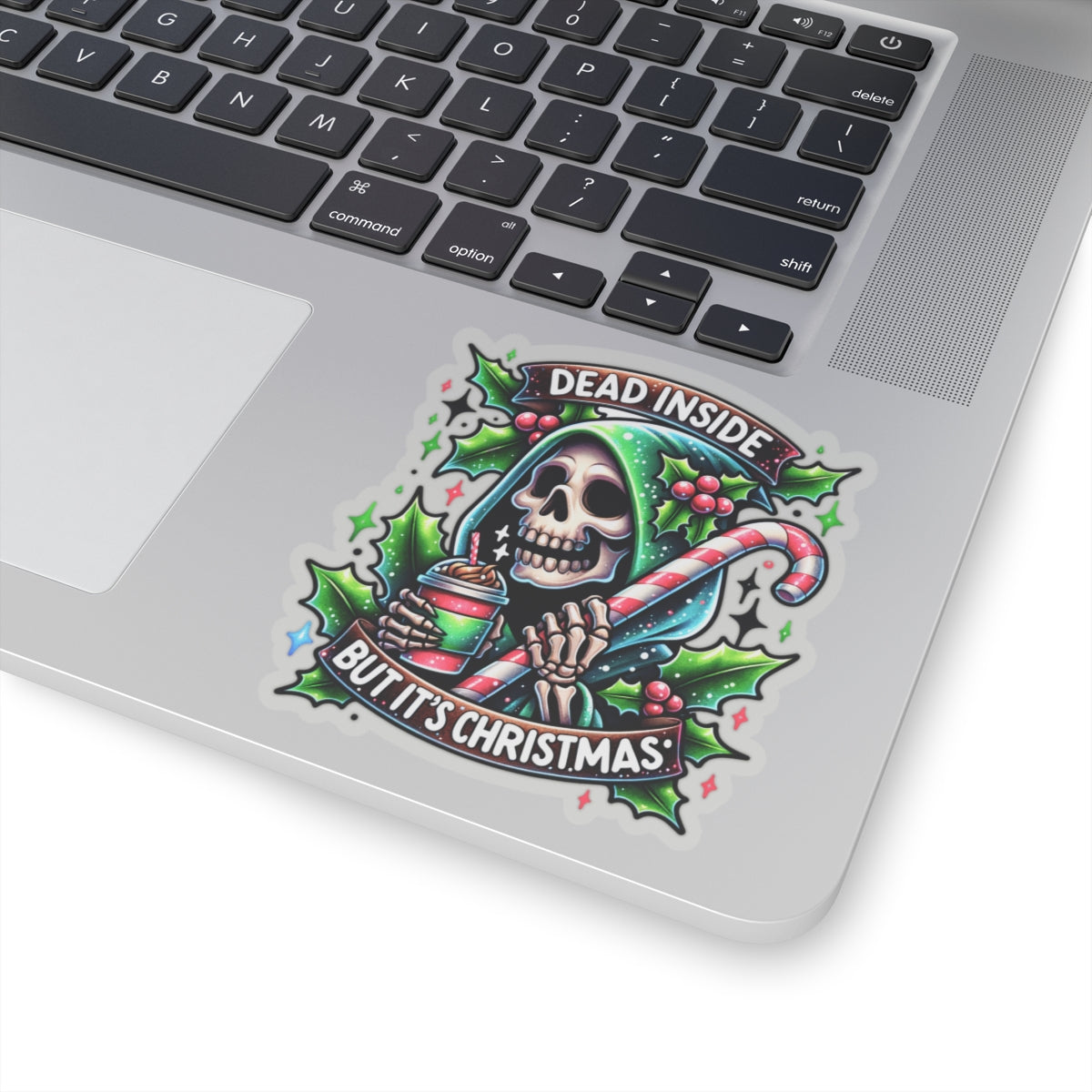 Dead inside but it’s Christmas, Kiss-Cut Stickers