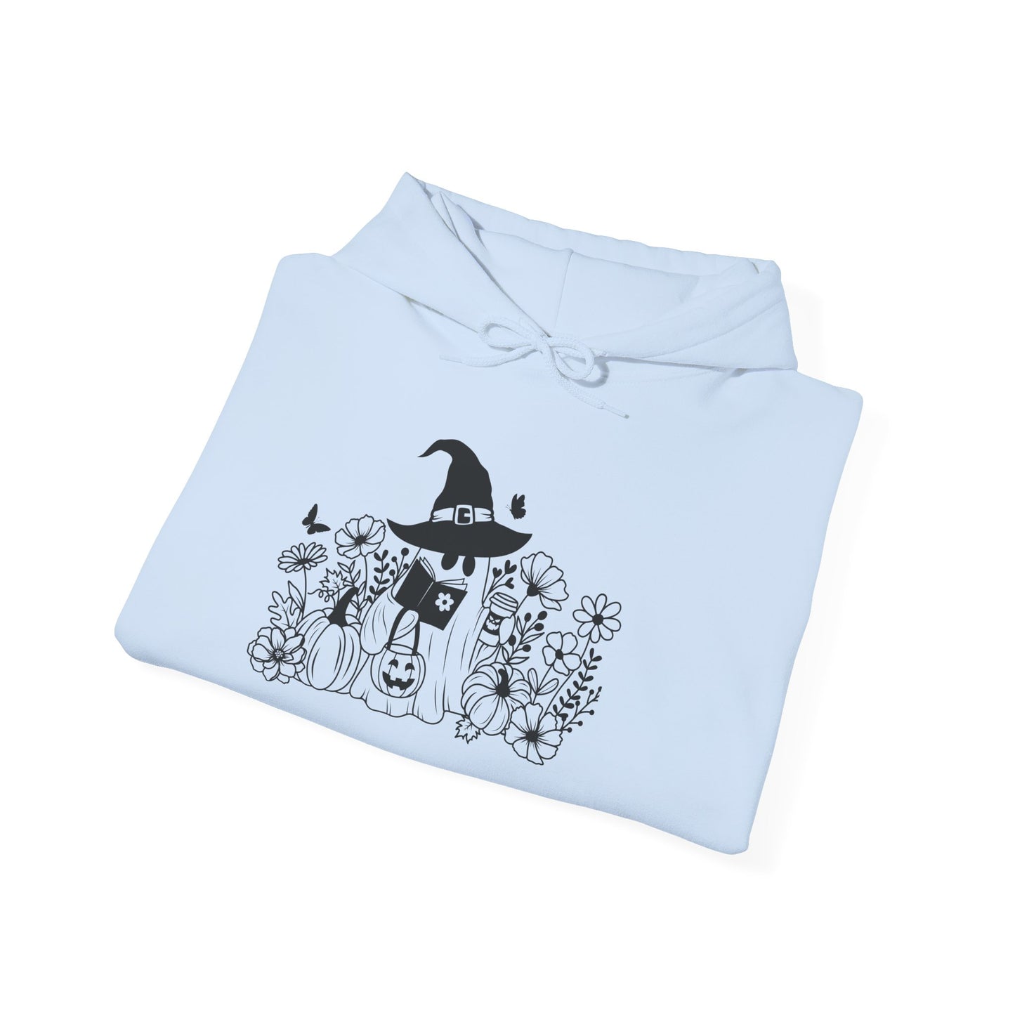 Cozy boo reading,  Unisex Heavy Blend™ Hooded Sweatshirt (no side arm design)