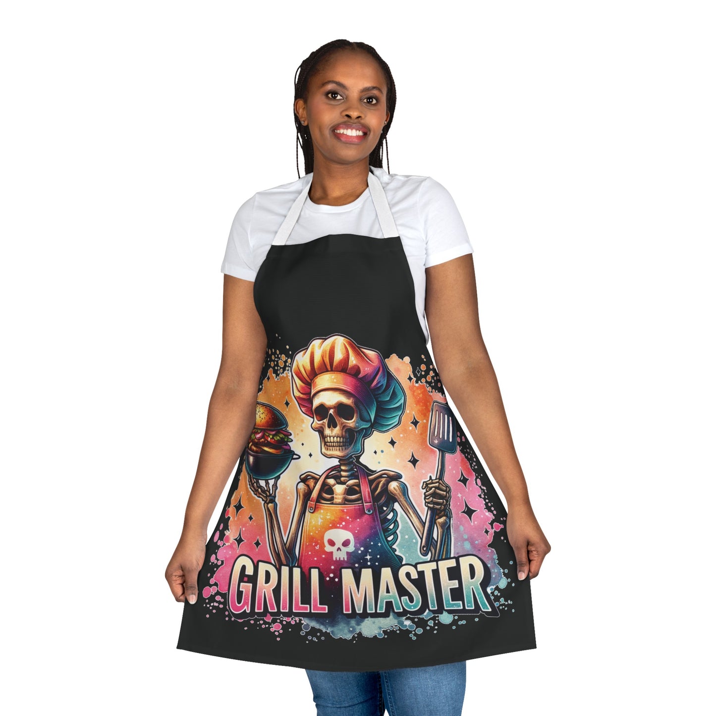 Grill master, Apron, 5-Color Straps (AOP)