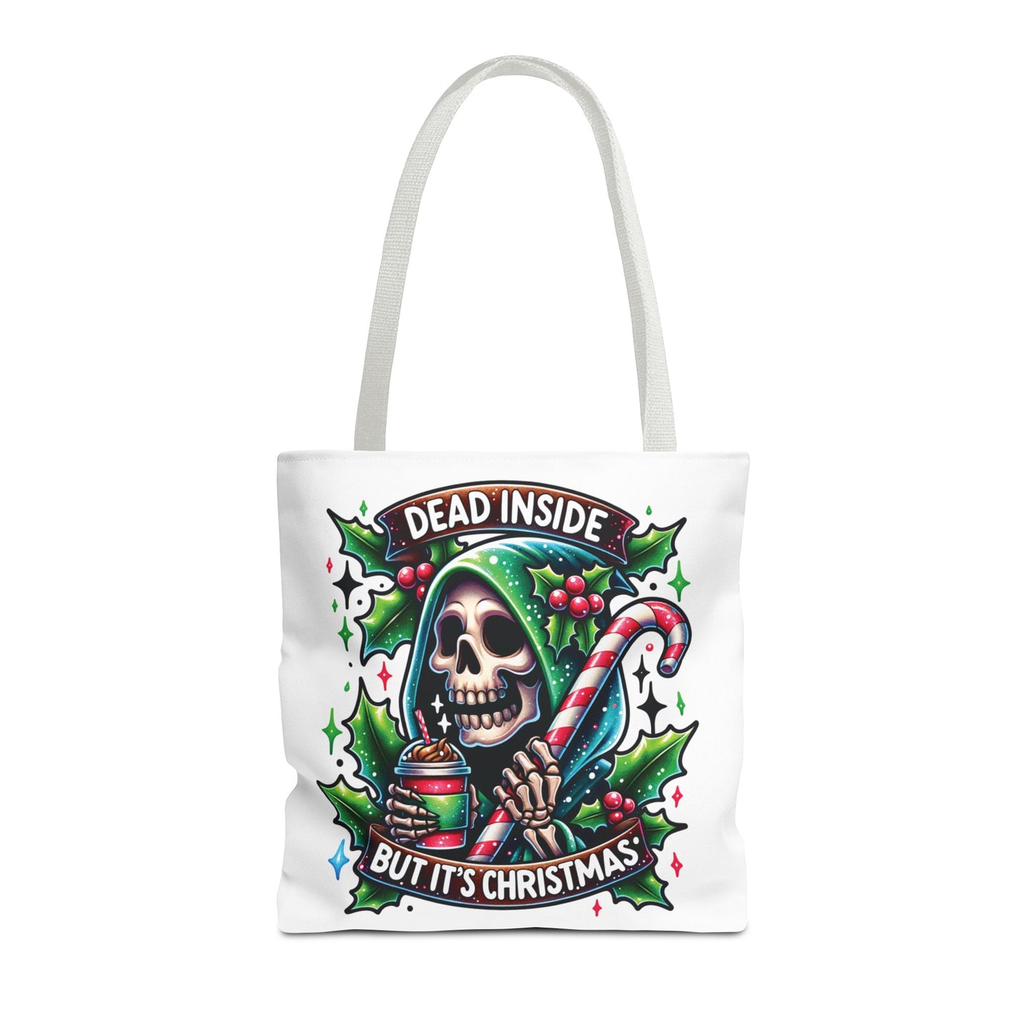 Dead inside but it’s Christmas, Tote Bag (AOP)