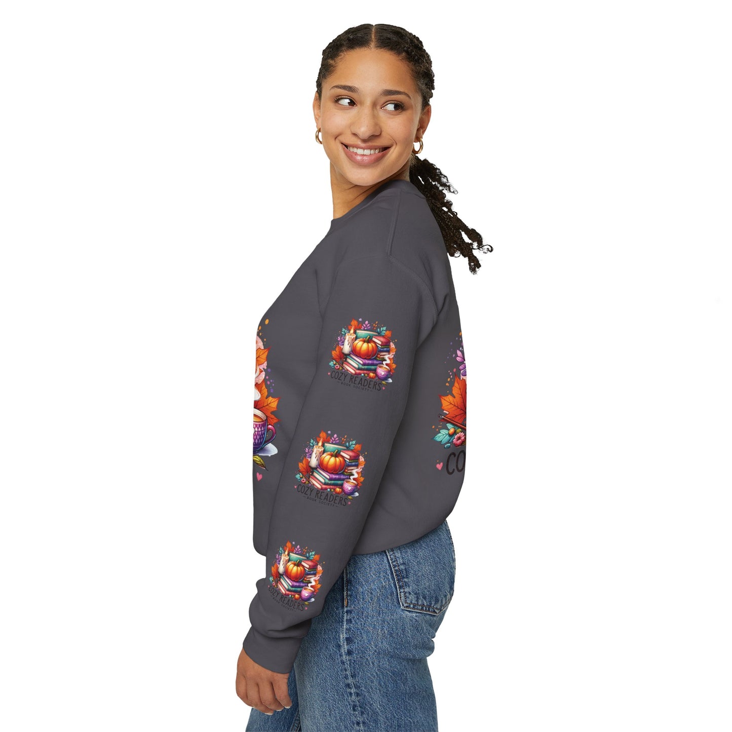 Cozy reader book society, ™ Crewneck Sweatshirt ( no sleeve design )