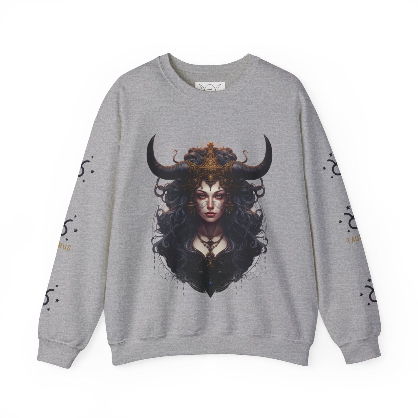 Taurus , ™ Crewneck Sweatshirt (Sleeve design )