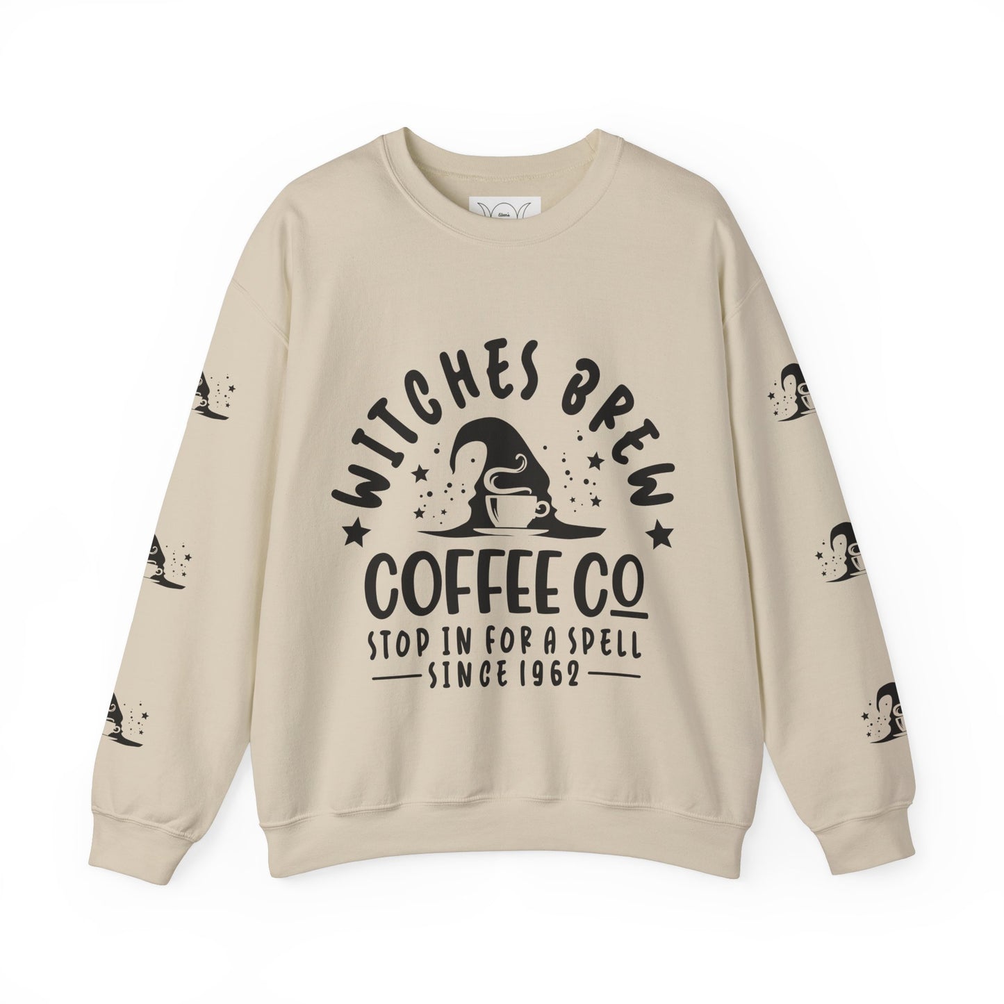 Witch’s brew coffee , ™ Crewneck Sweatshirt ( sleeve design )