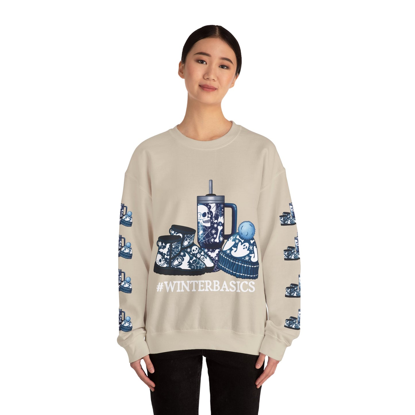 #winterbasics, ™ Crewneck Sweatshirt ( sleeve design )