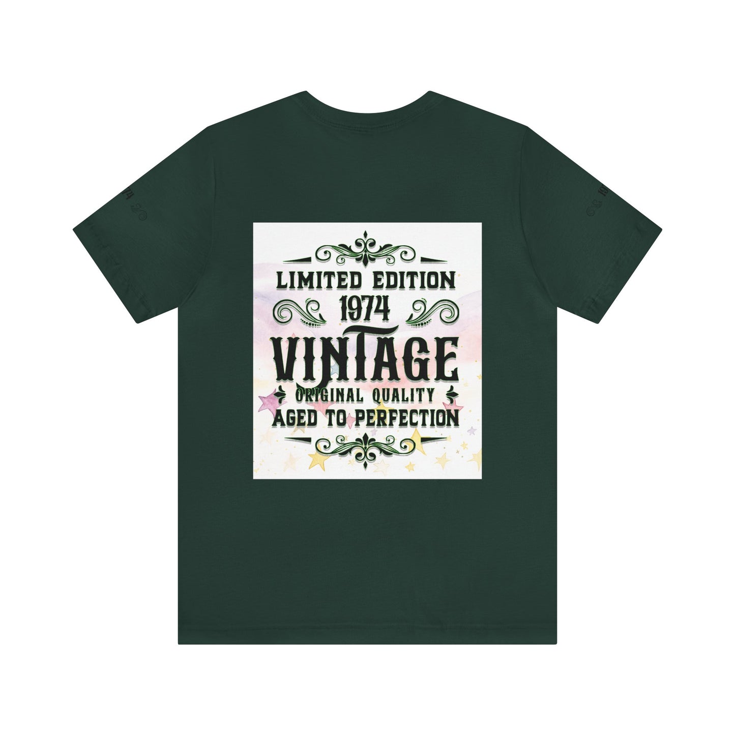 1974 vintage, Unisex Jersey Short Sleeve Tee