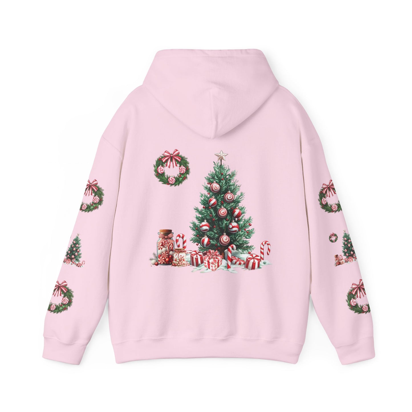 Peppermint Christmas,  Unisex Heavy Blend™ Hooded Sweatshirt (no side arm design)