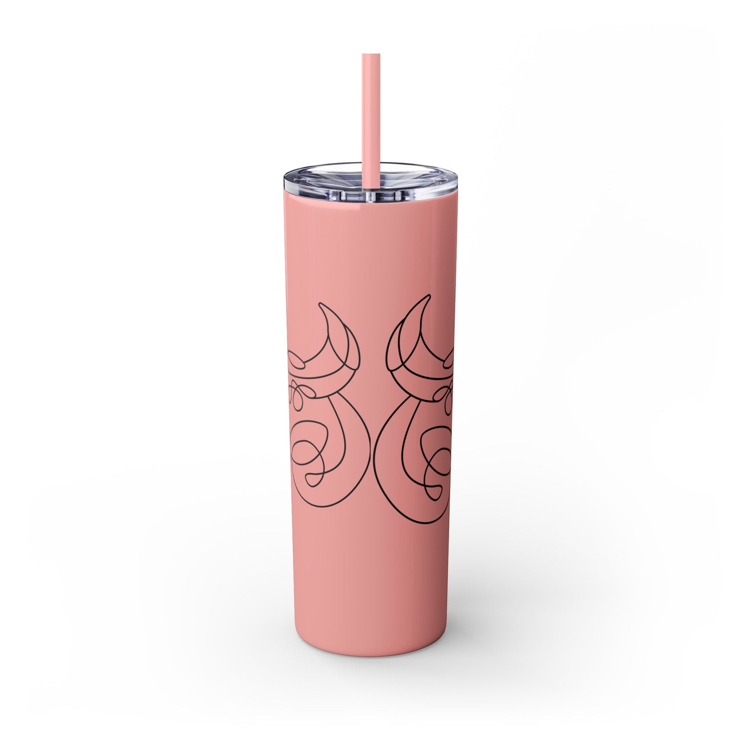 Taurus, Skinny Tumbler with Straw, 20oz