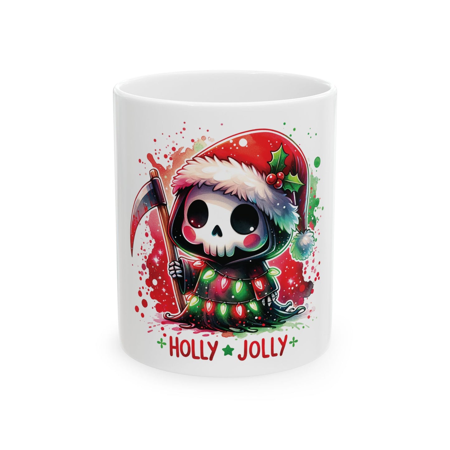 Holly jolly, Ceramic Mug 11oz & 15 oz