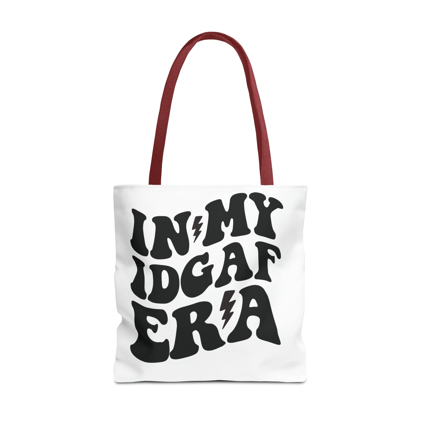 In my IDGAF era, Tote Bag (AOP)